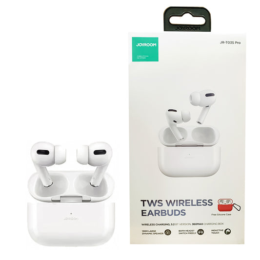 JOYROOM JR-T03S PRO(NX3) WIRELESS HEADPHONES WHITE WITH THIN RED CASE -